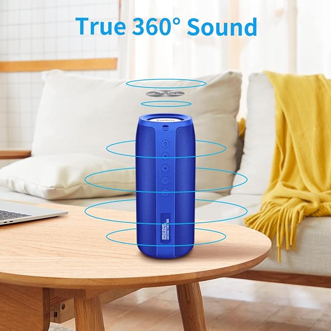 Bluetooth Speaker, MusiBaby M88 Speakers, Dual Pairing, Loud Stereo Sound - Image 2