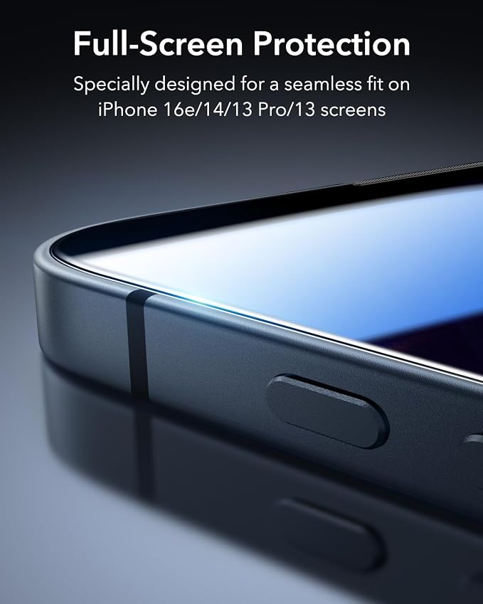 ESR 3 Pack 9H+ Glass for iPhone 16e/ iPhone 14/ iPhone 13/13 Pro Privacy Screen - Image 7