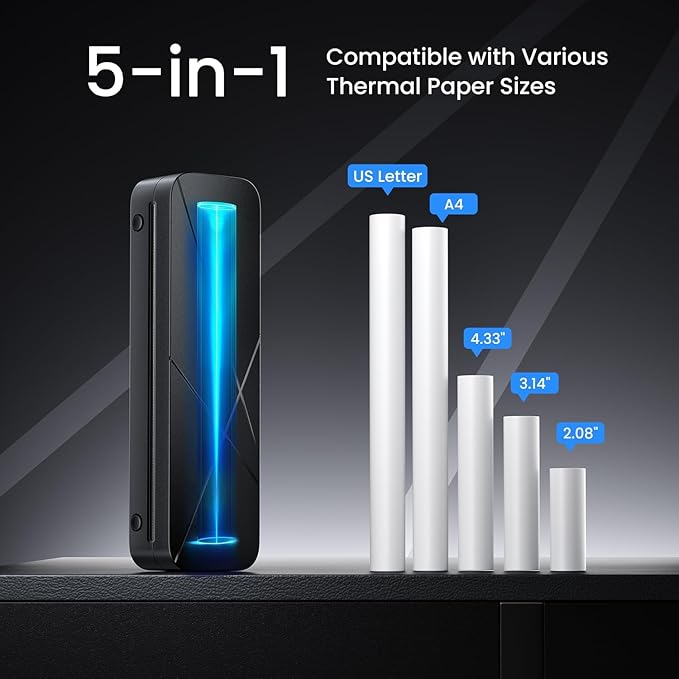 Portable Printers Wireless for Travel, Inkless Printer for Phone & Laptop - Image 5