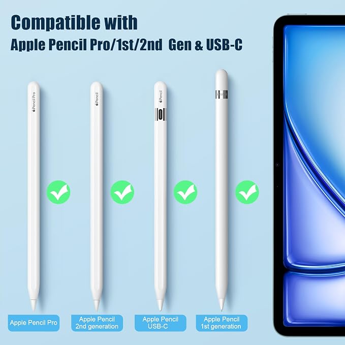 Upgraded Replacement Tips for Apple Pencil Pro/1st Gen/2nd Gen/USB-C, Metal Pen - Image 3