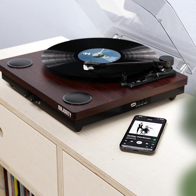 Vinyl Record Player with Bluetooth 5.3 in & Out | Record Player with Speakers & - Image 2