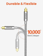 VANAUX Digital Optical Audio Cable 49FT S/PDIF Toslink Cable Fiber Optic Cable - Image 5