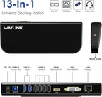 WAVLINK USB Laptop Docking Station Dual Monitors, DisplayLink Computer Dock - Image 2