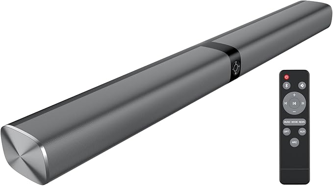 Sound Bar, 80W Soundbar with Bluetooth/ARC/Opt/AUX Connect, with Volume Boost by Assistrust