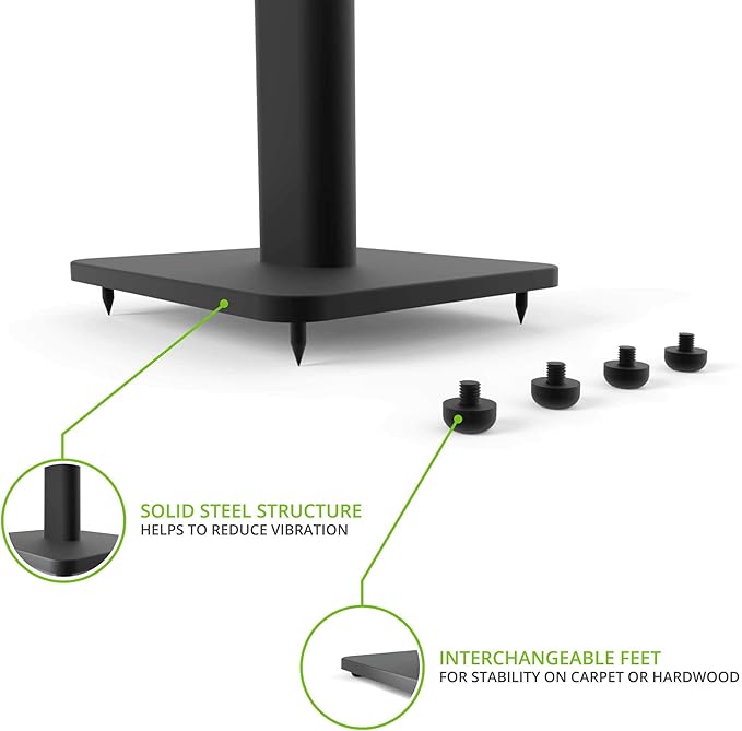 Kanto SP26PL Black Metal Speaker Stand - Image 5
