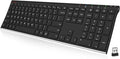 ALLIFE 2.4G Wireless Keyboard Stainless Steel Ultra Slim Full Size Keyboard by ALLIFE