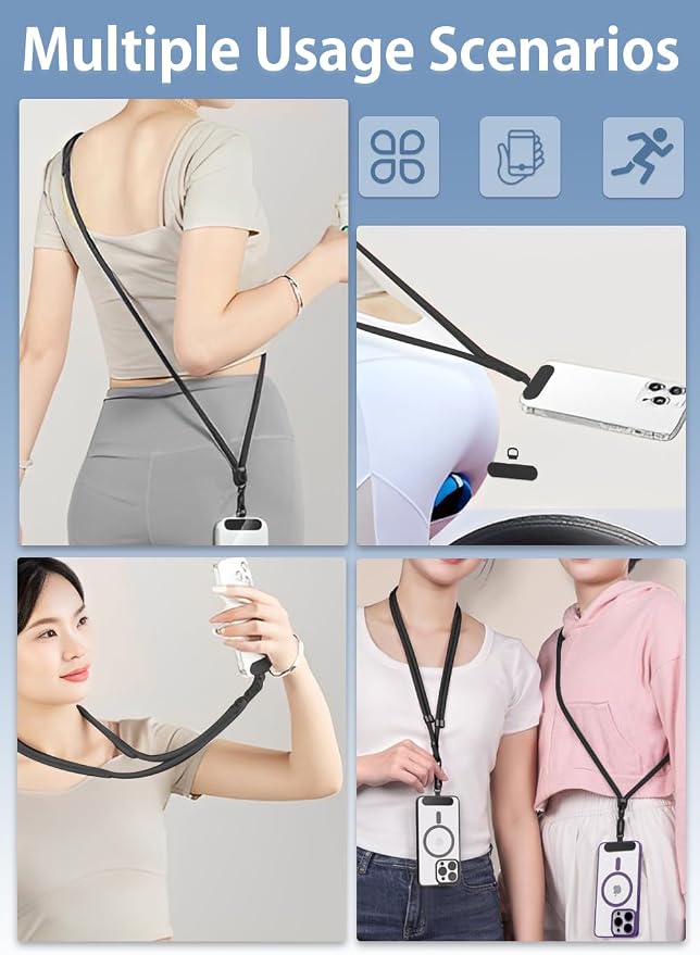 ZXZone Phone Strap*1 Phone Tether Tab*1 Adjustable Neck Strap Phone Lanyard - Image 2