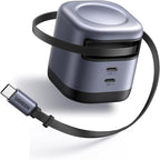UGREEN Nexode 45W 3 in 1 Compact GaN Charger, Retractable USB C Fast Wall by UGREEN