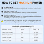 DOKIO 200W Portable Foldable Solar Panel Kit, - Image 8