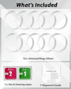 Metal Ring 10PCS, Ultra-Thin for MagSafe Sticker, Magnetic Adapter, Phone - Image 7