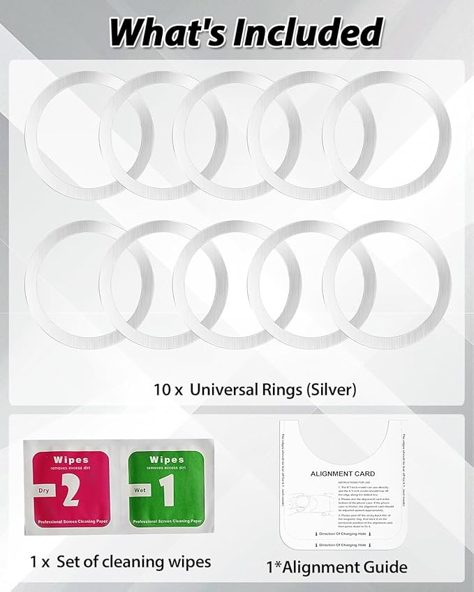Metal Ring 10PCS, Ultra-Thin for MagSafe Sticker, Magnetic Adapter, Phone - Image 7