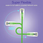 Cat6a Patch Cables 1ft Slim, Cat6 Ethernet Patch Cable Pure Copper, Flexible - Image 4