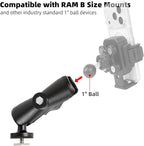 1" Track Ball with T-Bolt Attachment & Medium Double Socket Arm, Aluminum Alloy - Image 3