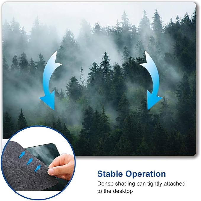 Mouse Pad, Fog Forest Mouse Mat, Waterproof Non-Slip Rubber Base MousePads - Image 6