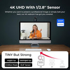 OBSBOT Tiny PTZ 4K Webcam, AI Powered Framing & Autofocus, 4K Video Conference - Image 2
