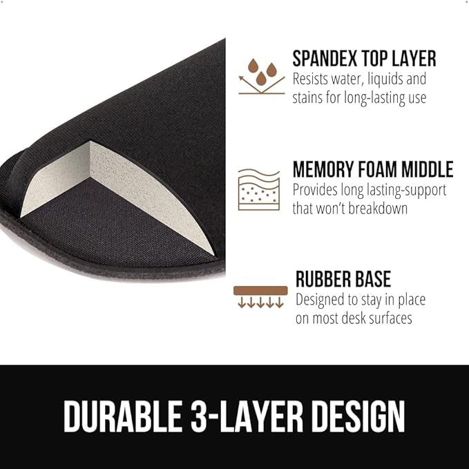 GORILLA GRIP Silky Gel Memory Foam Keyboard Wrist Rest - Image 5