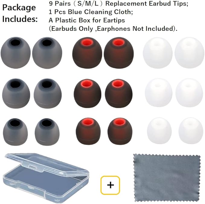 Earbud Replacement Tips Silicone Earbud Tips Headphone Earbud Tips Ear Gels Fit - Image 2