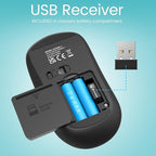 Wireless Keyboard and Mouse Combo, Lovaky 2.4G Full-Sized Ergonomic Keyboard - Image 5