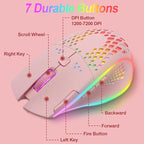 VEGCOO Wireless Gaming Mouse, C30 Silent Click Wireless Rechargeable Gaming - Image 4