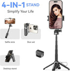 Retractable Mini Tripod for Cell Phone, Portable Selfie Stick Travel Phone - Image 2
