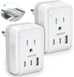 2 Pack Italy Travel Plug Adapter, VINTAR Foldable Italy Power Adapter by VINTAR