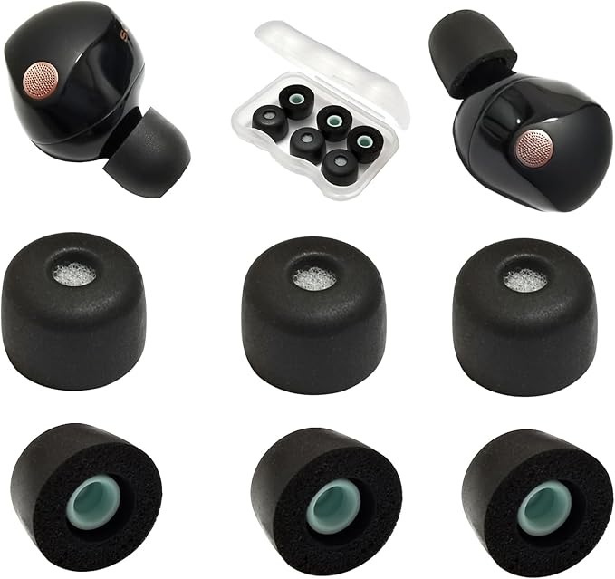 Memory Foam Ear Tips for Sony WF-1000XM5 Filter Screen Earbuds Tips for by Mijusun