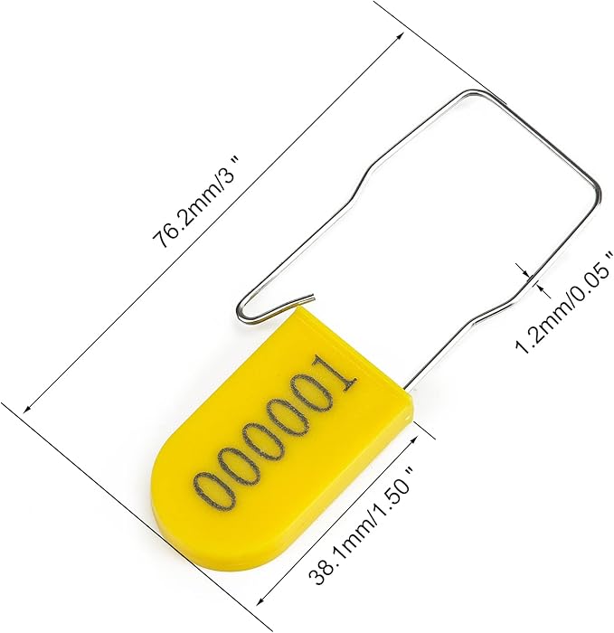 1000PCS Plastic Padlock Security Seals Metal Wire Padlocks Electric Meter Seal - Image 3