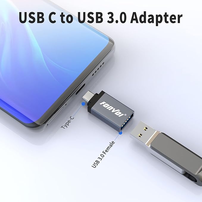 USB C to USB Adapter, USB Type C Male to USB 3.0 Female OTG Adapter Compatible - Image 6
