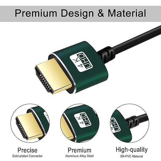 Slim HDMI Cables 6.6FT 5Pack, Ultra Soft & Thin HDMI to HDMI Cord, Extreme - Image 4