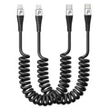 USB Type C to Lightning Cable 3FT 2Pack, Coiled iPhone Charger Fast Charging by PRAKIE