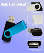 8GB USB Flash Drive 10 Pack, Nicepicten USB 2.0 Thumb Drives Zip Drive USB 8GB - Image 6