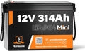 12V 314Ah LiFePO4 Lithium Battery, 100A BMS, 15000+ Deep Cycle 300Ah Lithium by HumsiENK