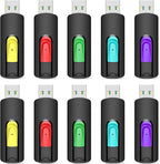 Aiibe 10 Pack 64GB Flash Drive USB Drive 64GB USB Flash Drives Thumb Drives USB by Aiibe