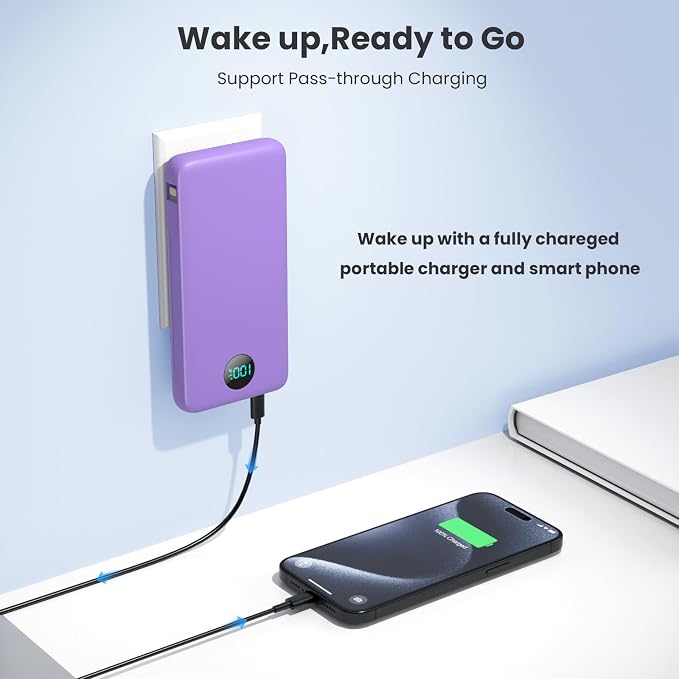 Portable Charger 13800mAh Slim USB C Power Bank - Image 6
