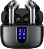 TAGRY Bluetooth Headphones True Wireless Earbuds 60H Playback LED Power Display by TAGRY