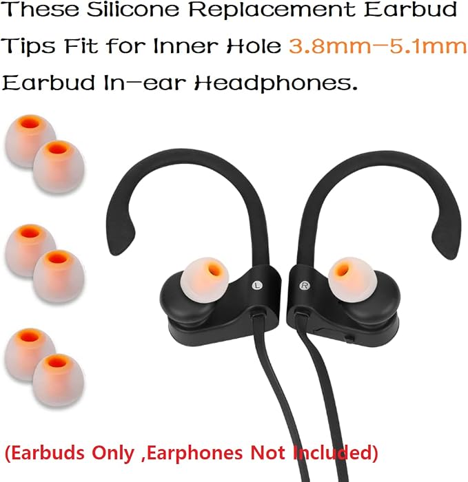 Earbuds Replacement Tips Silicone Earbud Tips Ear Gels Fit - Image 4