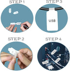 100 Pack Reusable Hook & Loop Cable Ties & Labels Kit - Image 5