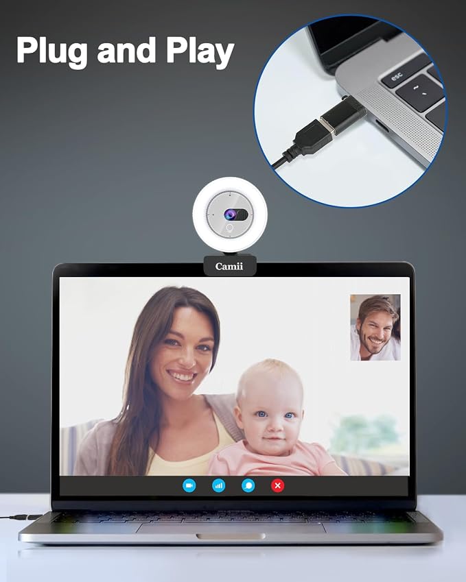 2K Webcam with Light, HD Webcam - Image 6