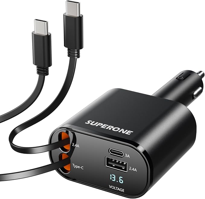 SUPERONE Retractable Car Charger by SUPERONE