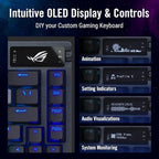 ASUS ROG Azoth 75 Wireless DIY Custom Gaming Keyboard, OLED Display, - Image 3