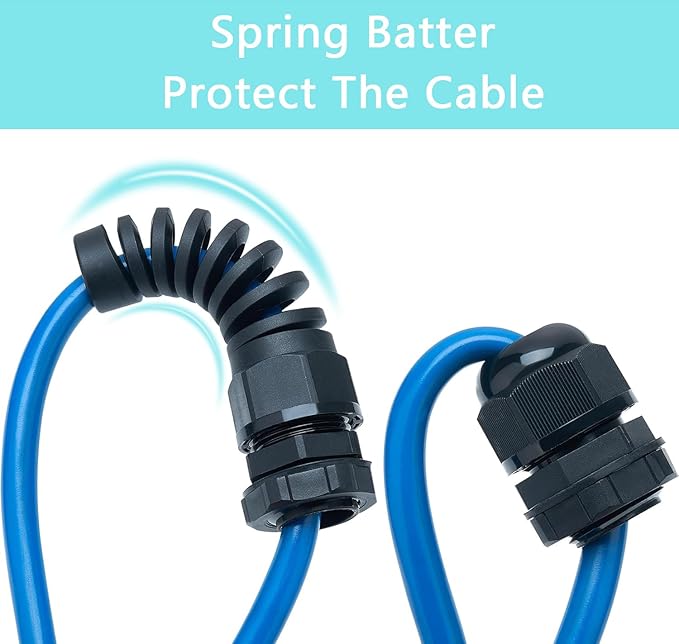 38 Pcs Waterproof Cable Gland, PG7、PG9、PG13.5、PG21 Thread 3~18mm, waterproof - Image 4