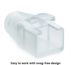 trueCABLE RJ45 Strain Relief Boots, 7.0mm Slip-On PVC Plug Cover, Transparent - Image 6