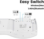 Perixx Periboard-612 Wireless Ergonomic USB Split Keyboard, US English Layout - Image 4