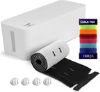 Large Cable Management Box, Cord Organizer to Hide Power Strip, Extension Cord by YourProfessionalCableKeeper