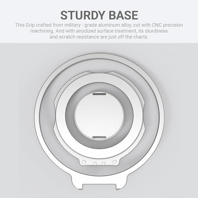 Grat 3 Upgraded Magnetic Phone Grip Stand, 360° Rotatable Silicone Strap Phone - Image 6