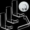 Weewooday 4 Pieces Headphone Hanger Holder Desk Adhesive Headphone Hook Wall by Weewooday