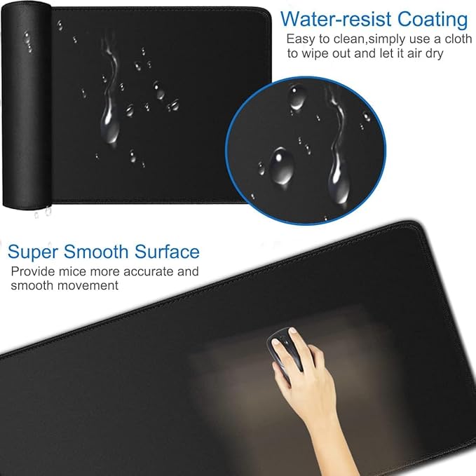 Large Mouse Pad, 35.42x15.7 inch Large Gaming Non-Slip Mousepad, Water Resist - Image 4