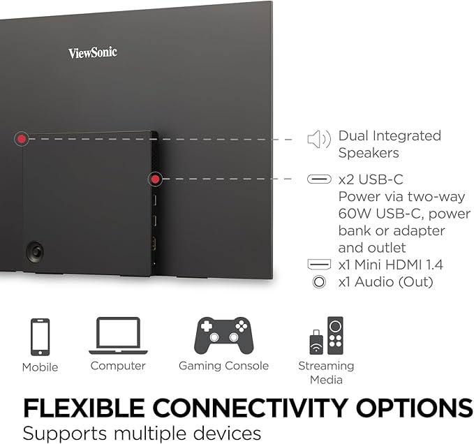 ViewSonic VX1655 15.6 Inch 1080p FHD Portable LED IPS Monitor - Image 5