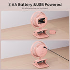Shinebella AA Battery Powered Clip on Fan - Image 2