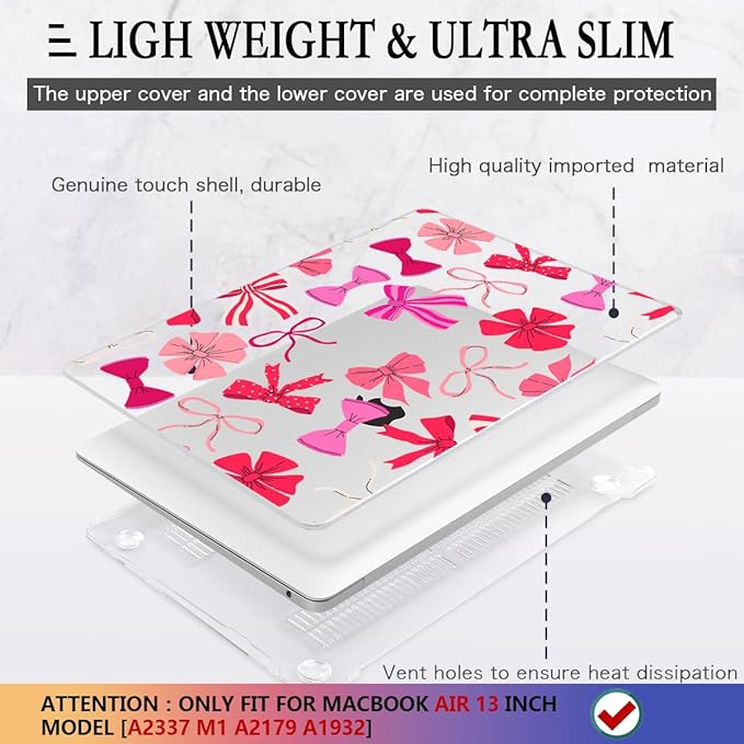 CISSOOK Compatible with MacBook Air 13 inch Case 2022 2021, 2020-2018 Release - Image 4